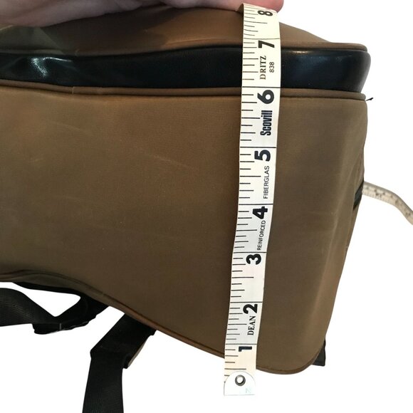 Versace Parfums Backpack Bronze Nylon Medusa Logo Top Handles 13" - Picture 11 of 14